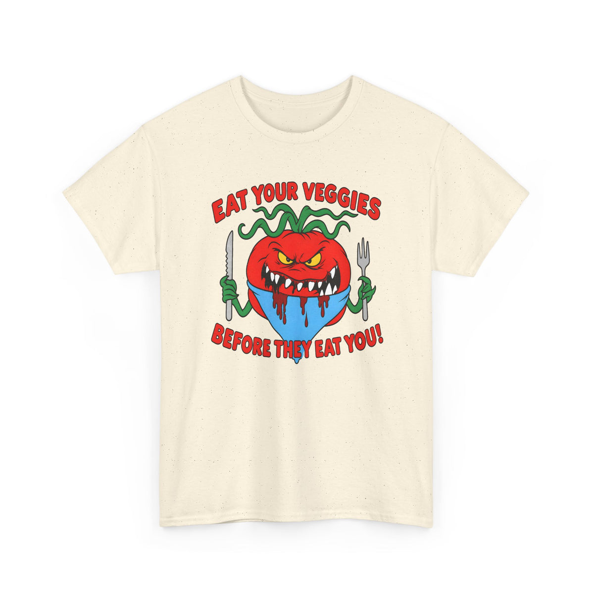1990s eat your veggies before they eat you reproduction tshirt