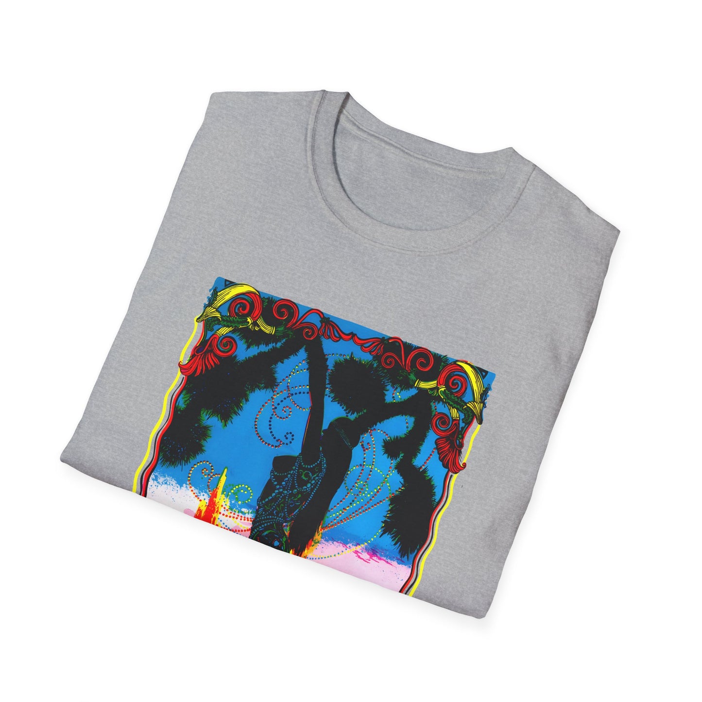 1960's dessert blossom black light psychedelic poster tshirt