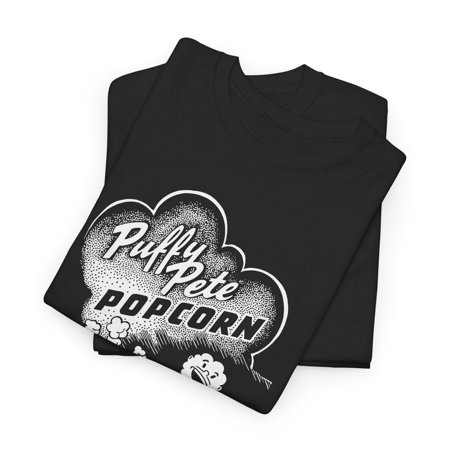 vintage puffy pete popcorn box logo tshirt