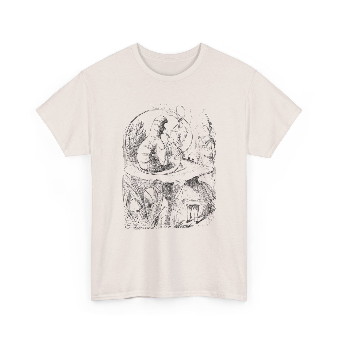 1865 alice's adventures in wonderland illustration by john tennial caterpillar tshirt