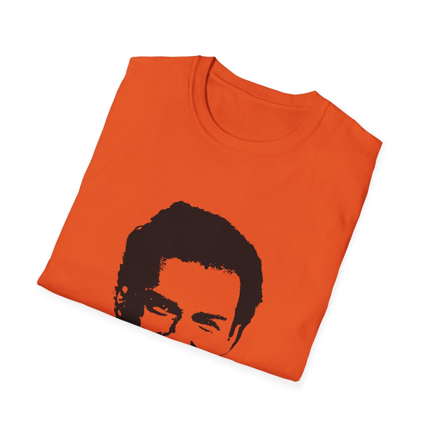 norm macdonald black stencil face tshirt