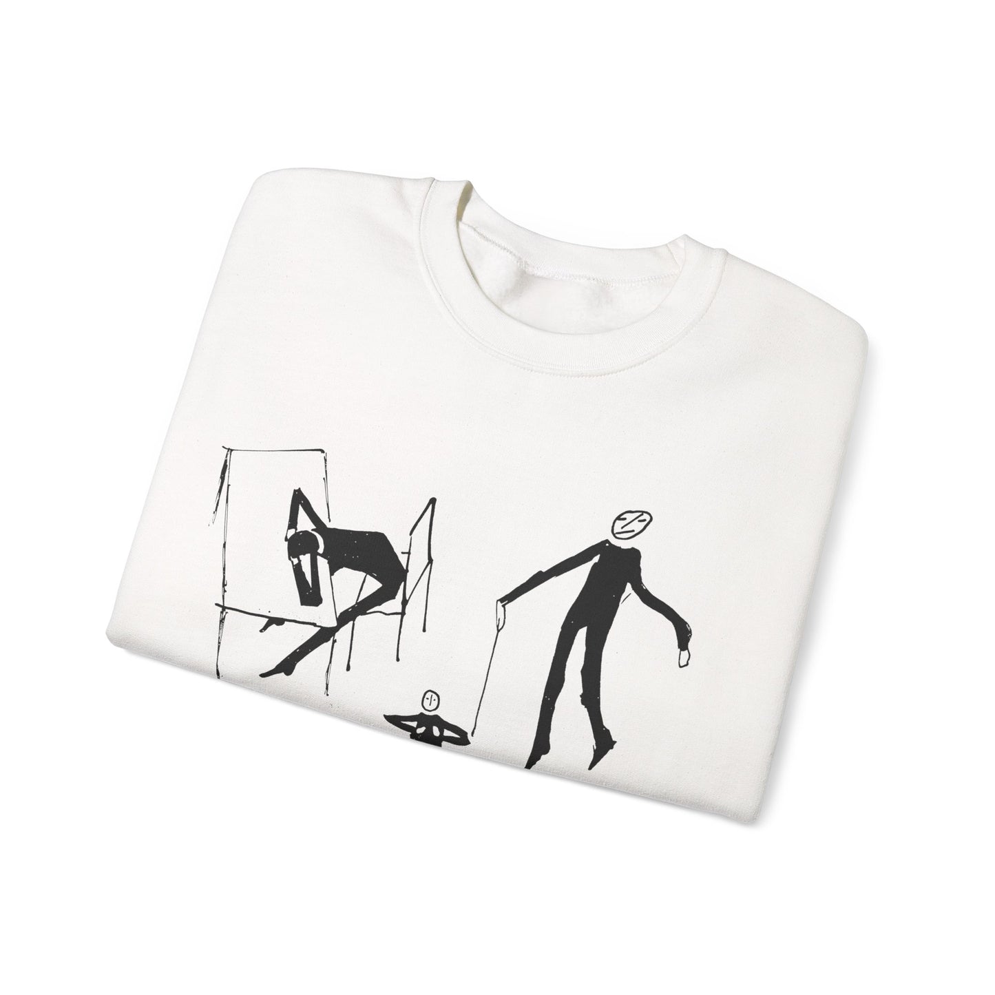 early 1900s sketches (collage of sketches) india ink on paper by franz kafka unisex heavy blend crewneck sweatshirt