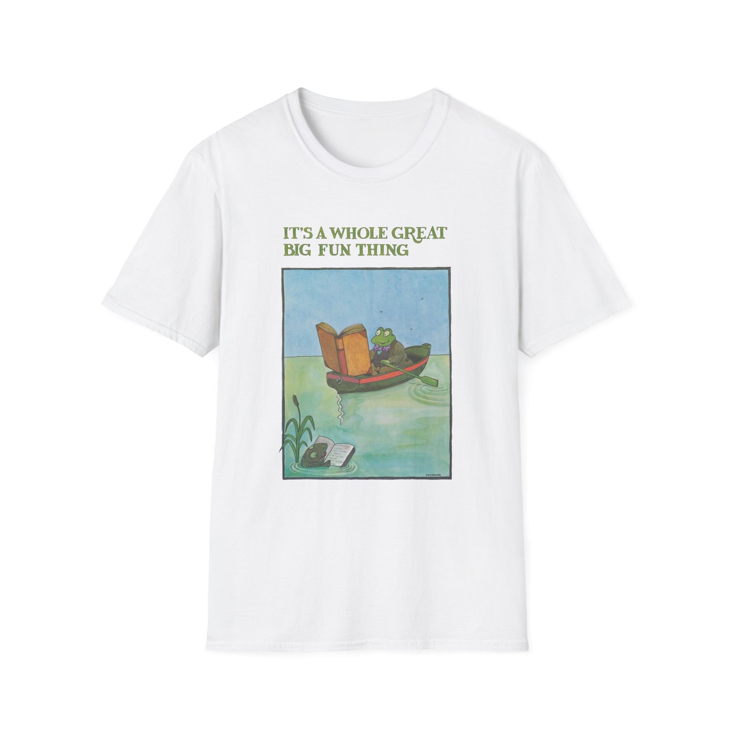 1972 reading poster illustration by tomi ungerer it's a whole great big fun thing tshirt