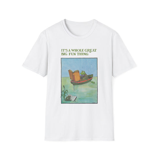 1972 reading poster illustration by tomi ungerer it's a whole great big fun thing tshirt