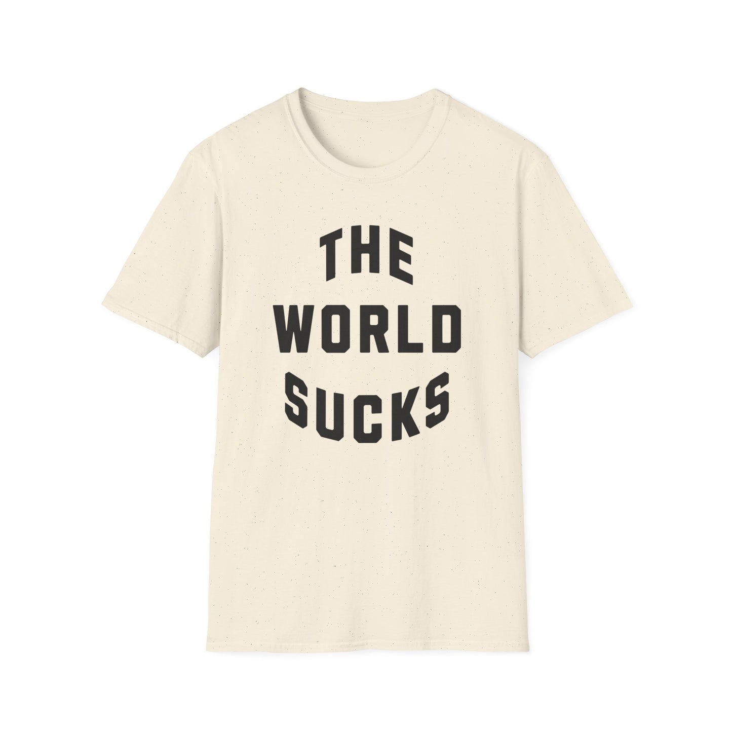 the world sucks vintage design tshirt