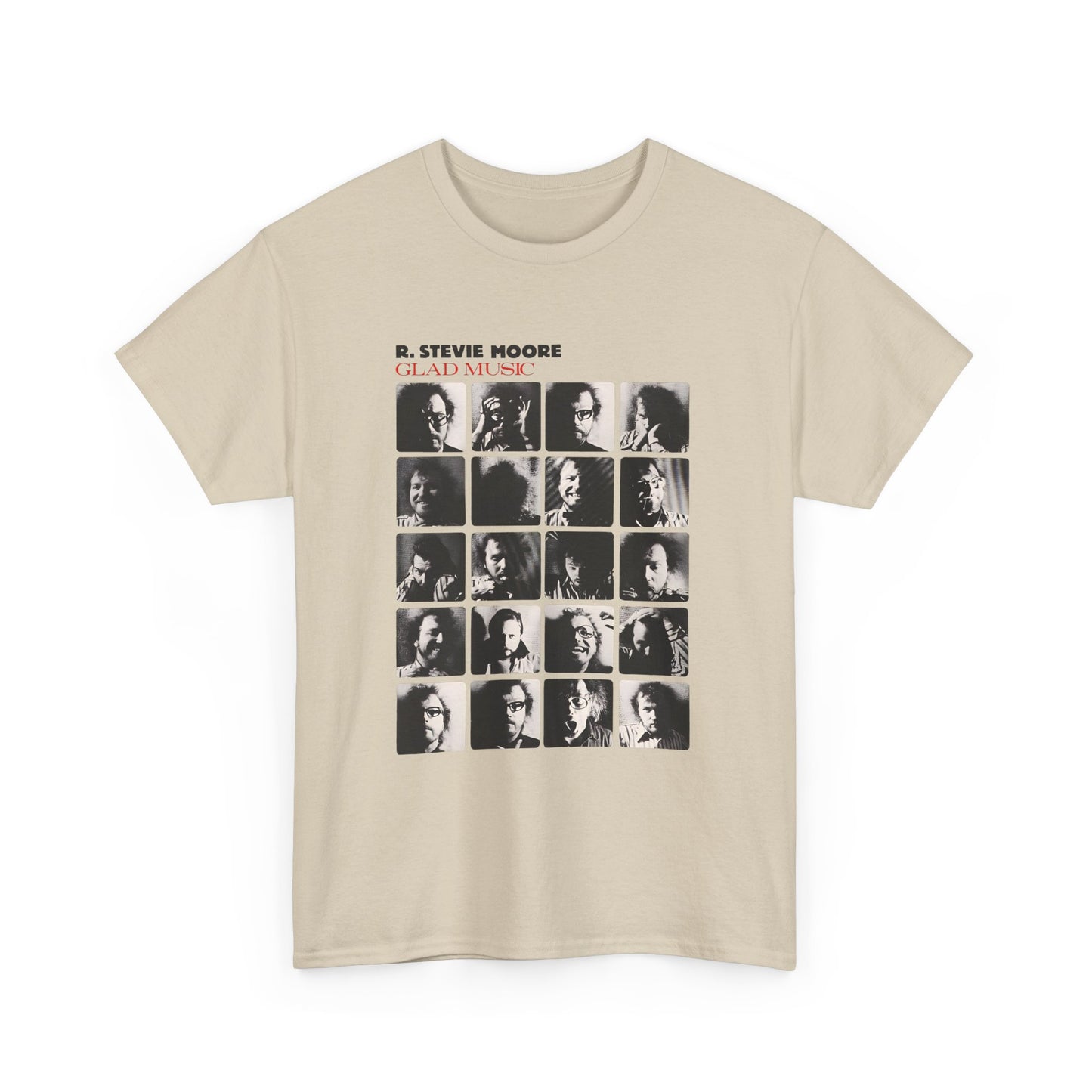 1986 glad music by r stevie moore album cover custom edit tshirt