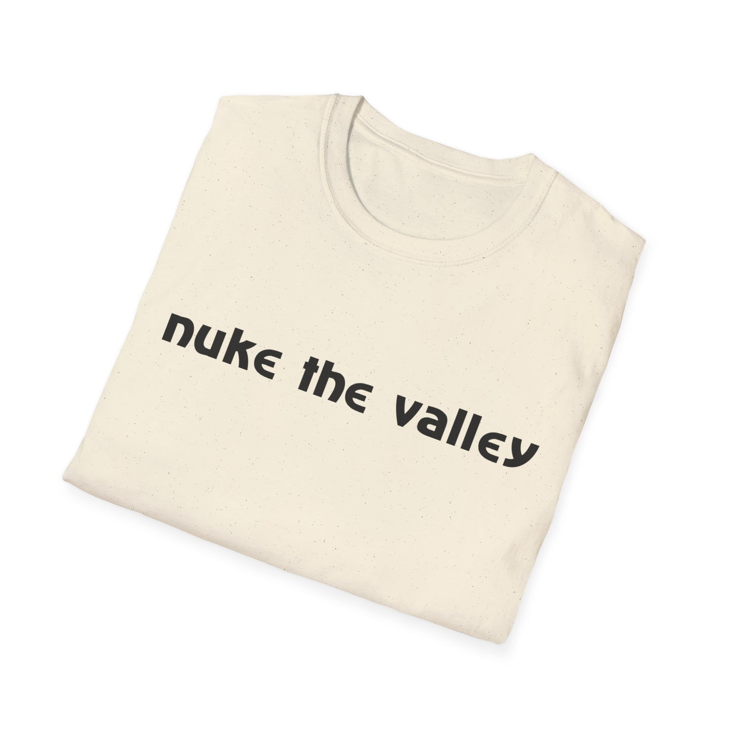 80s slogan "nuke the valley" tshirt