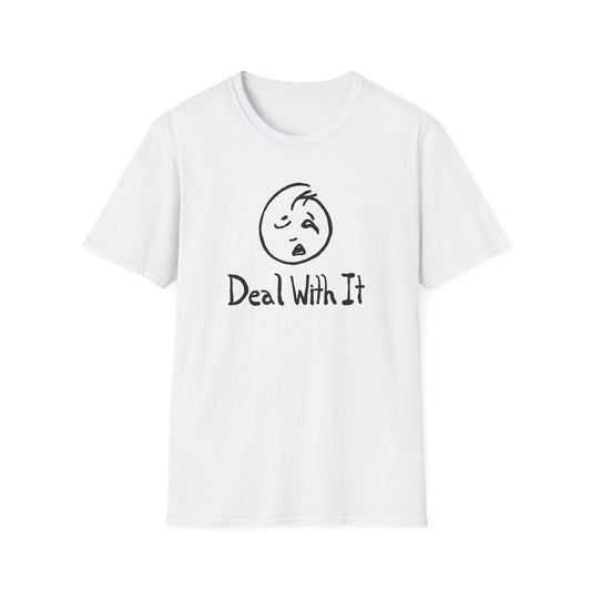 deal with it weird sad guy tshirt
