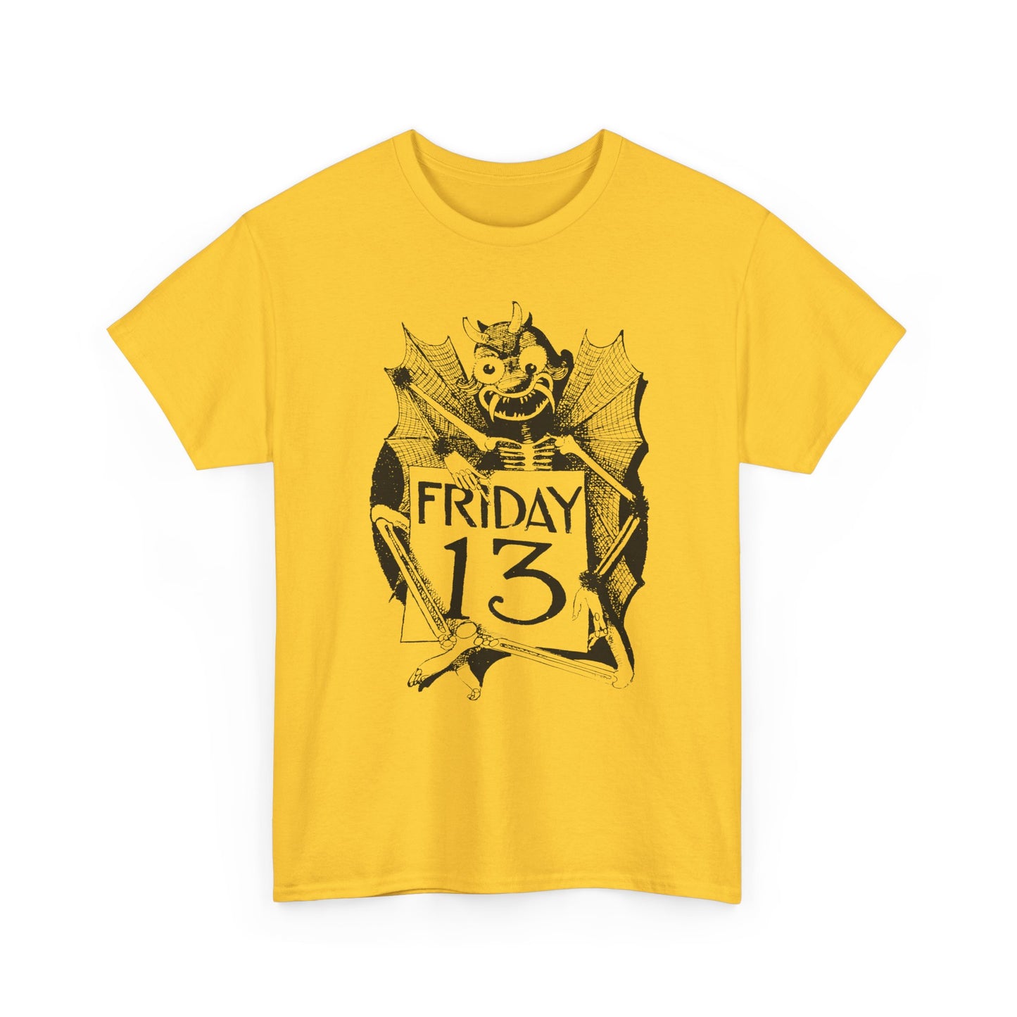 early 1900s friday the 13th jinx illustration reproduction tshirt