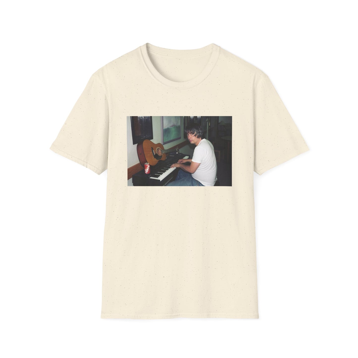 daniel johnston playing piano tshirt
