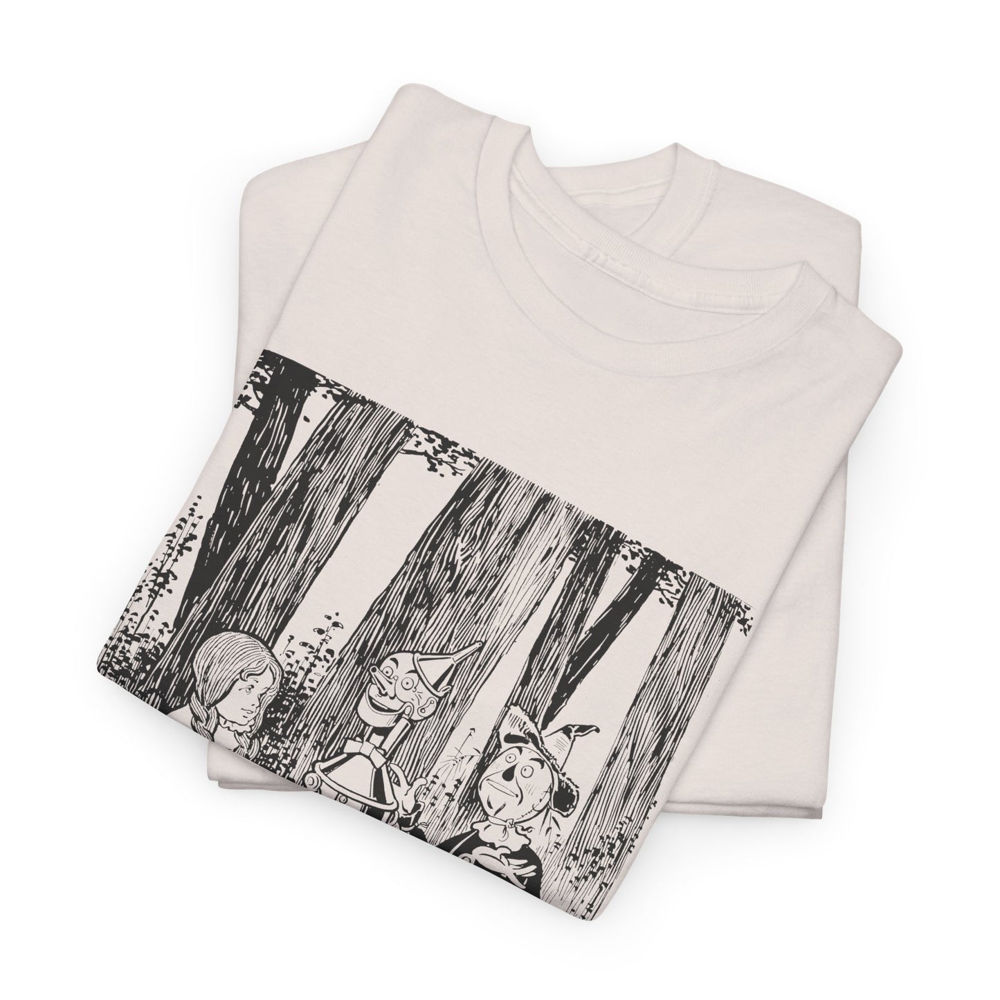 1900 w.w denslow's illustration for the wonderful wizard of oz dorothy and friends in forest tshirt