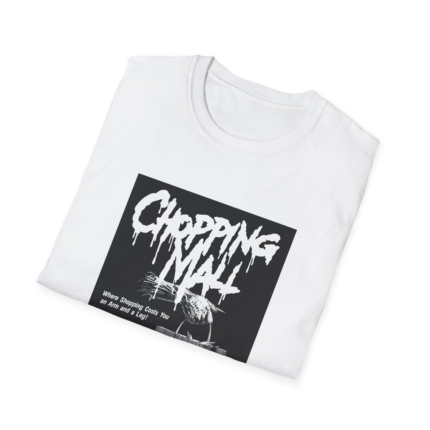 chopping mall 1986 poster black and white tshirt