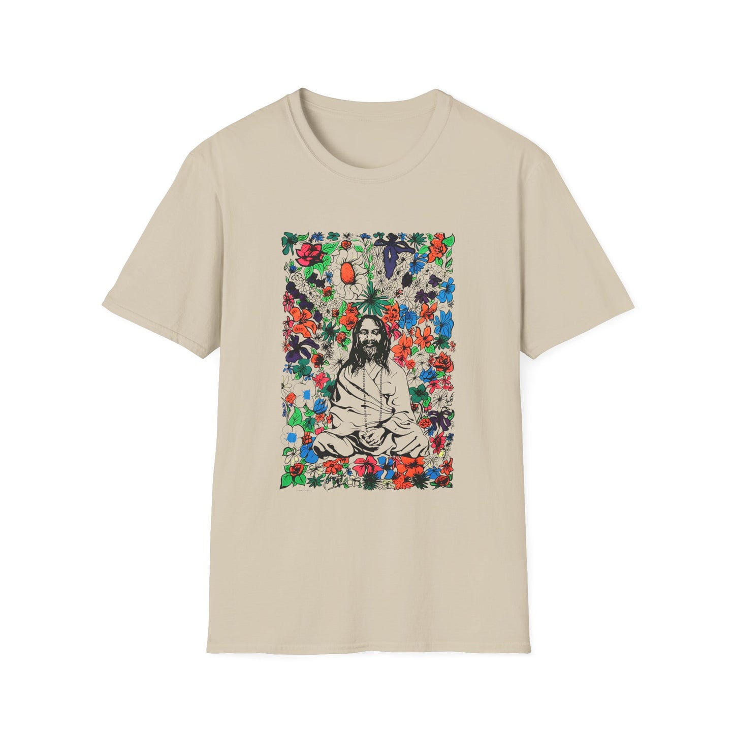 1968 original vintage protest hippy poster maharishi love flowers tshirt