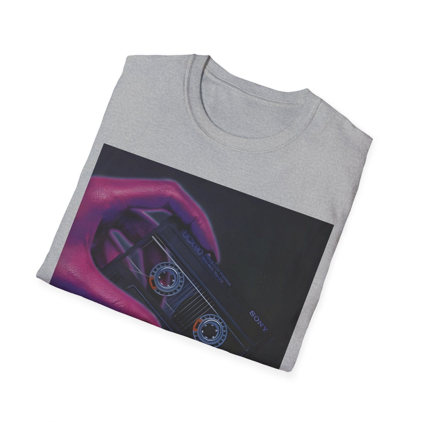 1980s UCX-90 audiocassette print advertisement tshirt