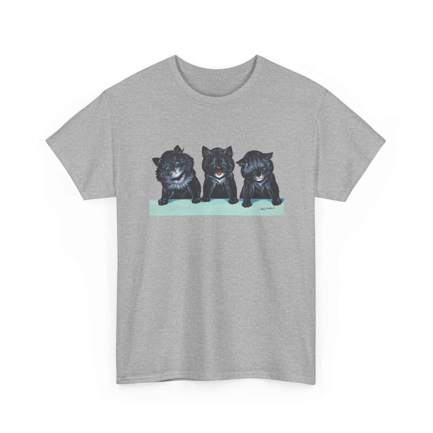 louis wain anthropomorphised cat painting 3 black cats