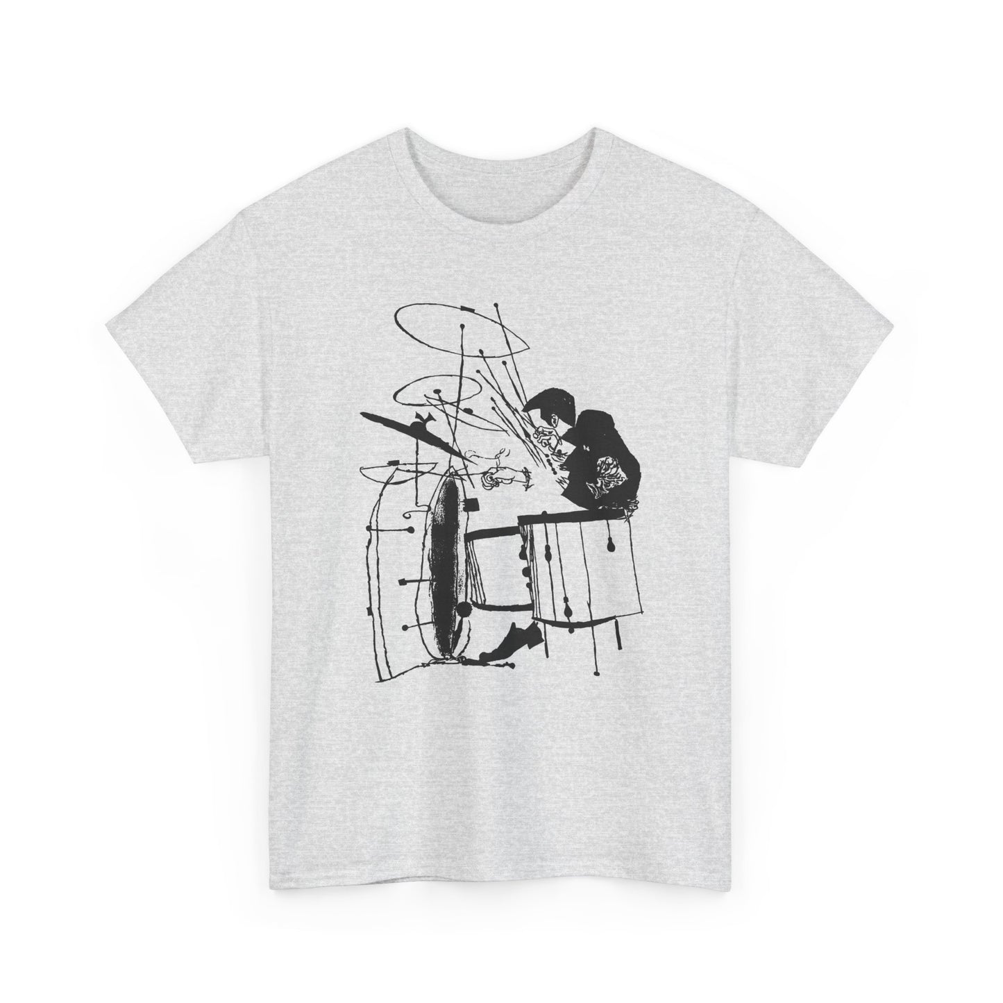 vintage illustration of the drummer buddy rich reproduction tshirt