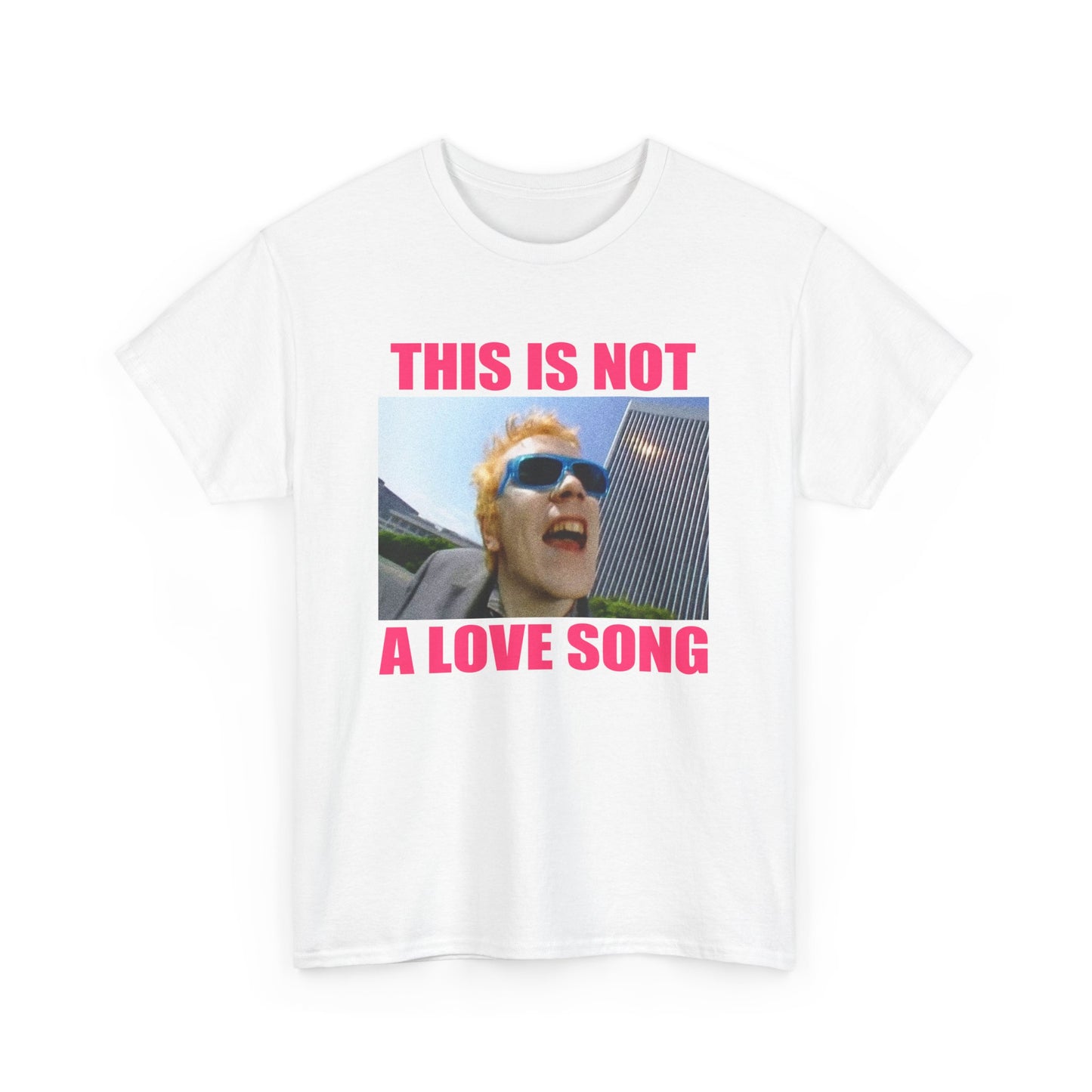 public image limited this is not a love song fan art pink letters tshirt