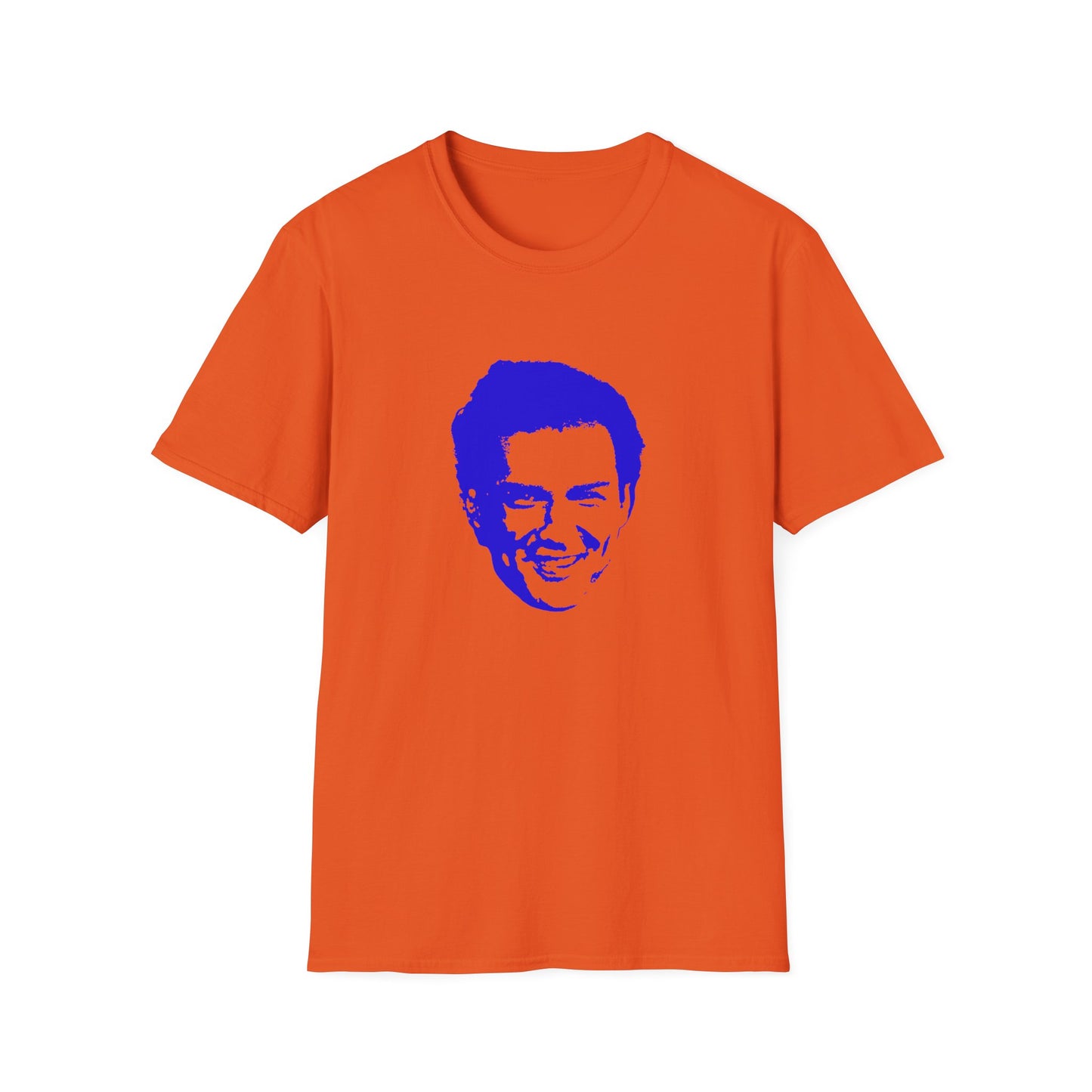 norm macdonald blue stencil face tshirt