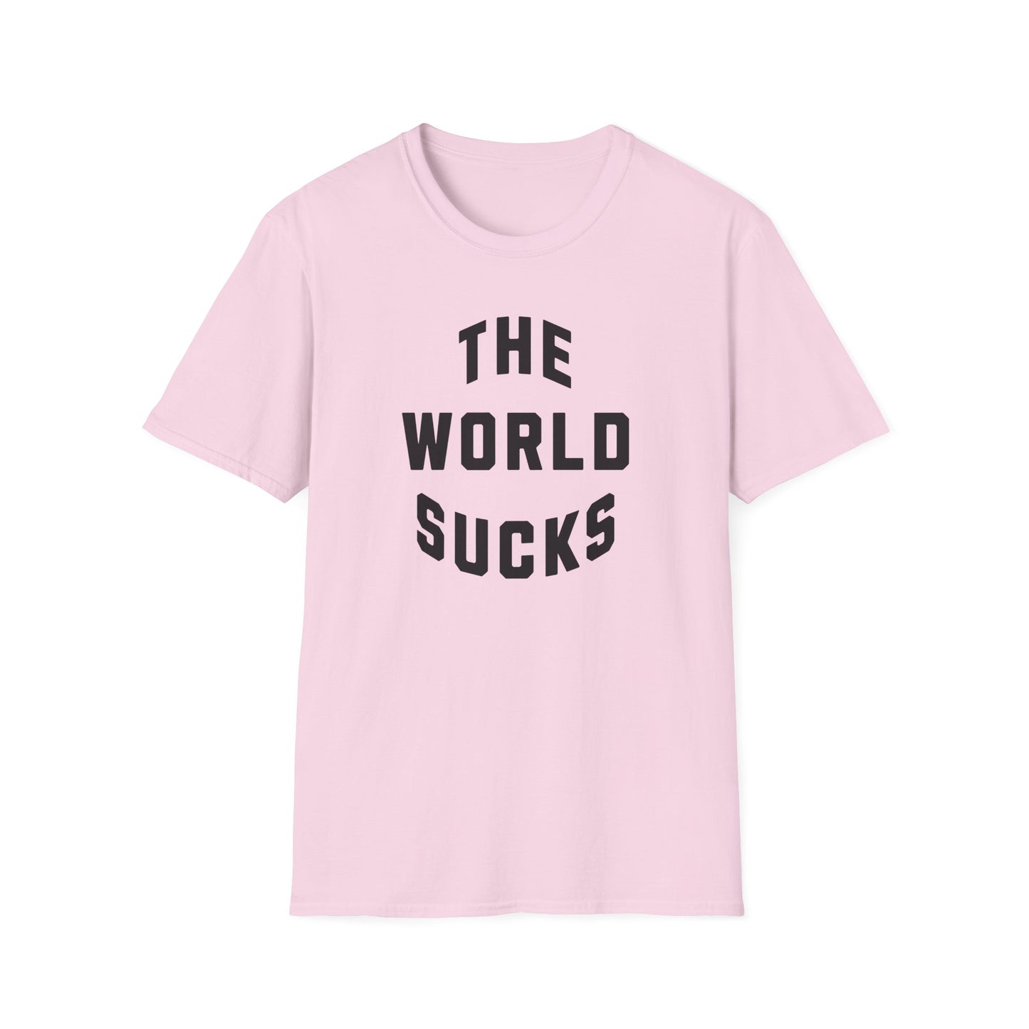 the world sucks vintage design tshirt