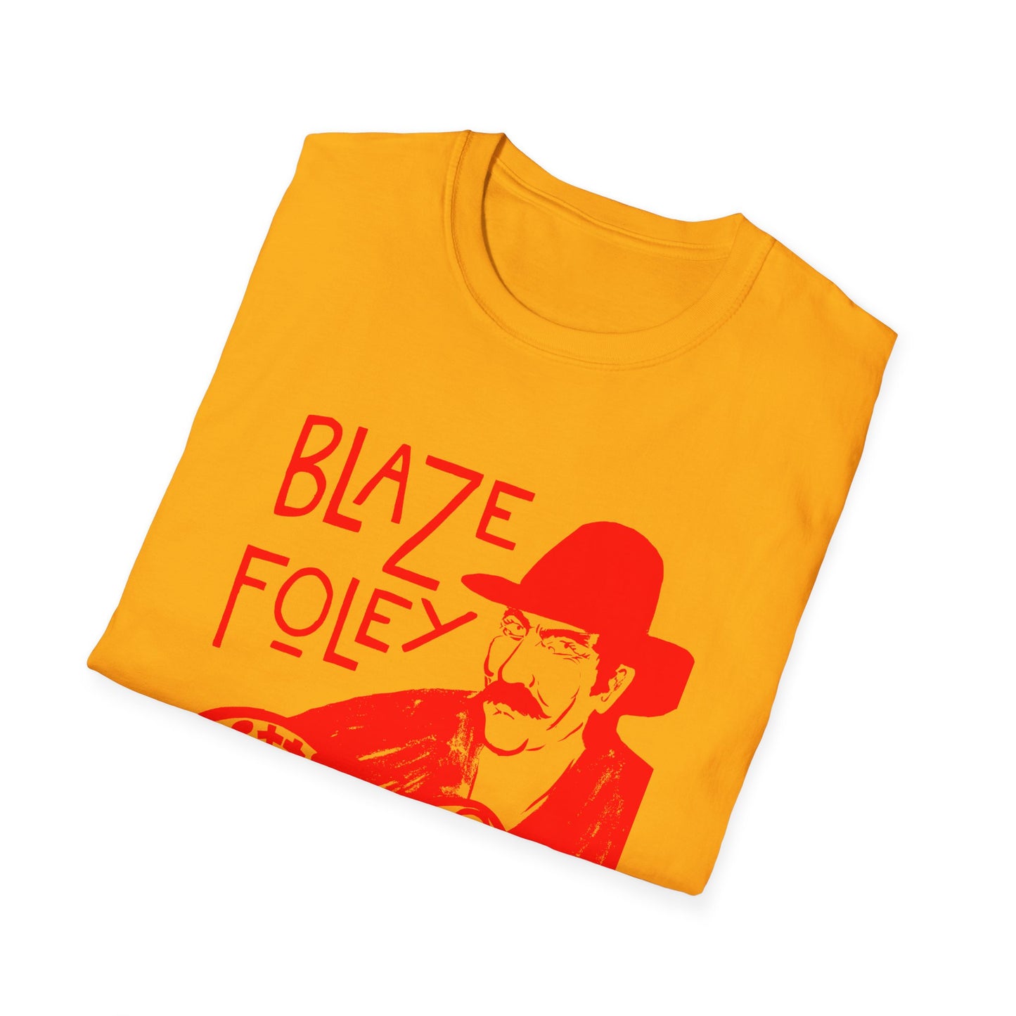 blaze foley sittin' by the road red stencil fan art tshirt