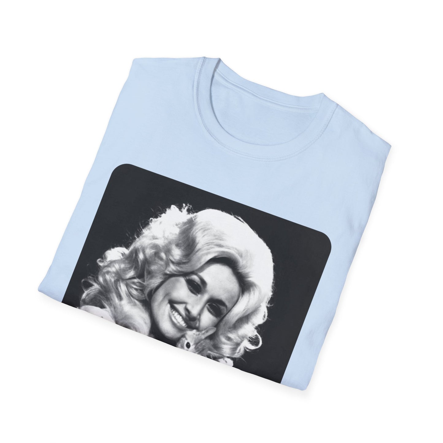 dolly parton and a kitten tshirt