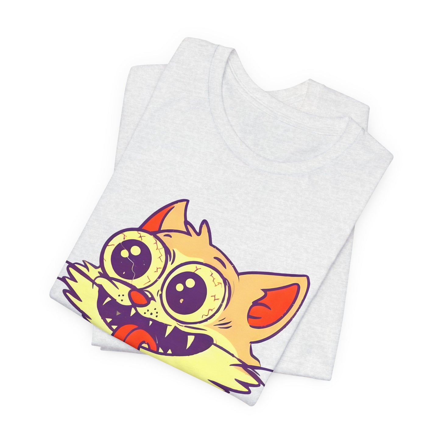 cute creepy strung out high happy kitty cat tshirt