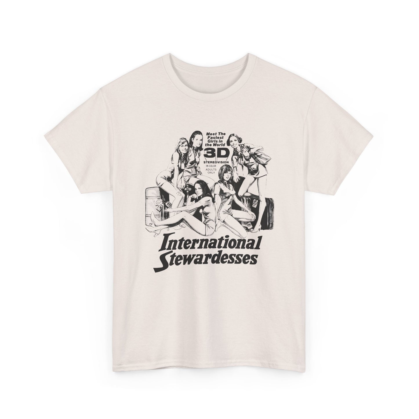 international stewardesses 1973 sexploitation comedy movie poster tshirt