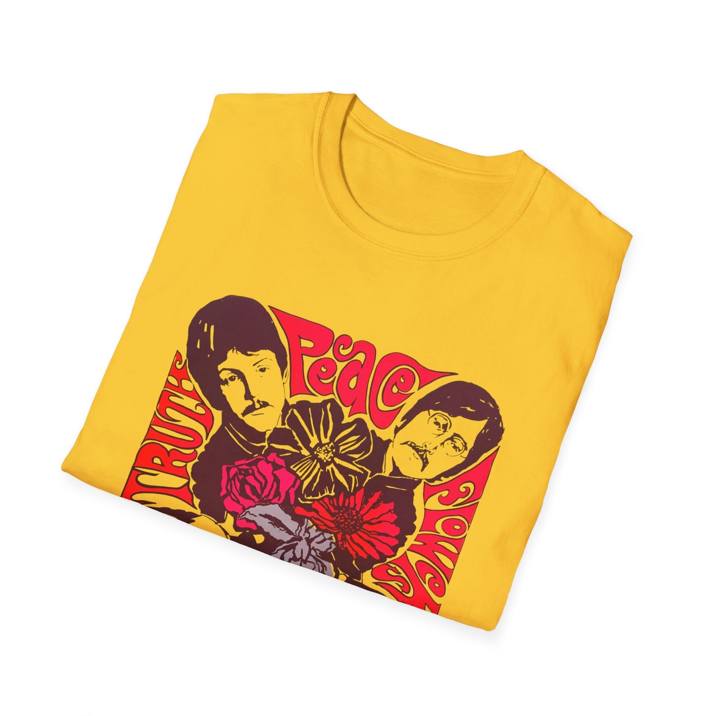 1967 blacklight lennon and friends poster reproduction band tshirt