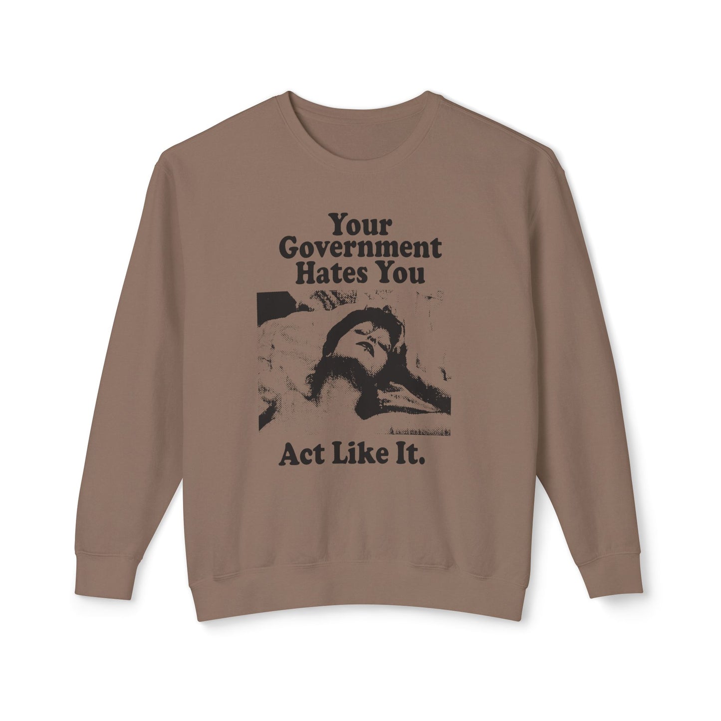 vintage playboy graphic your government hates you act like it reproduction 100% cotton sweatshirt