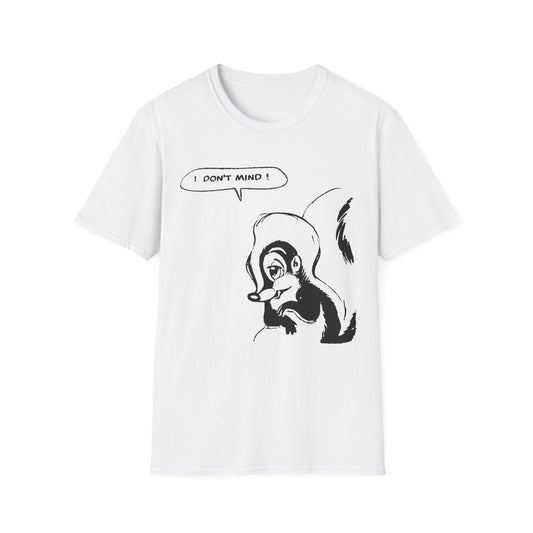 i don't mind cartoon skunk from old comic book tshirt