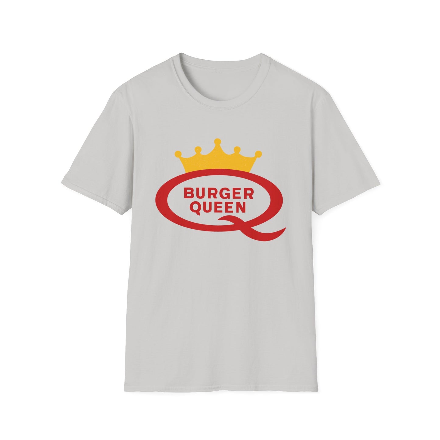 vintage defunct burger queen fast food logo tshirt