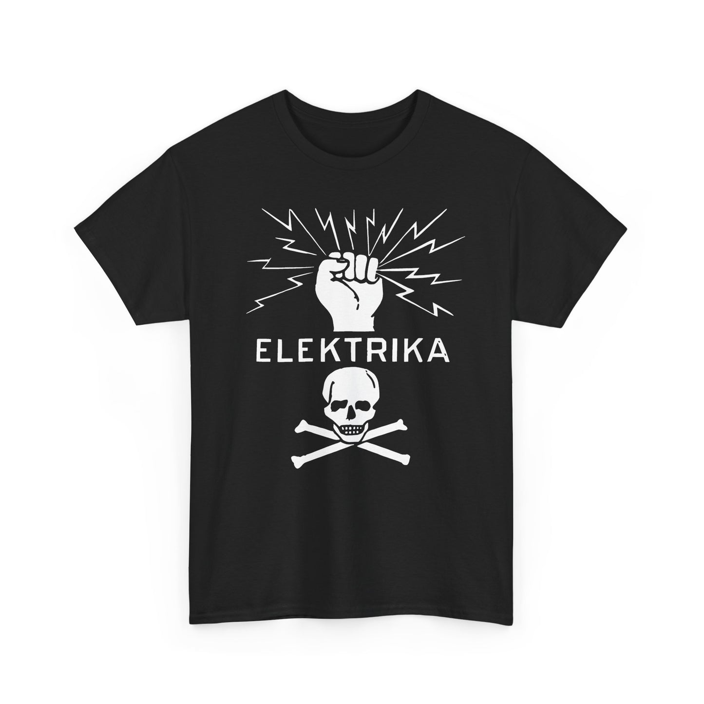 vintage elektrika safety symbol reproduction tshirt