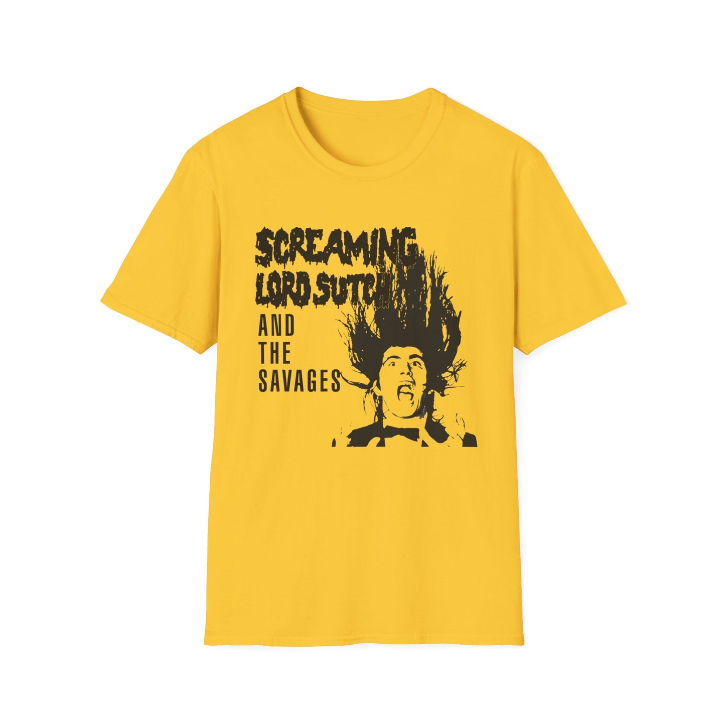 screaming lord sutch and the savages custom rock and roll tshirt