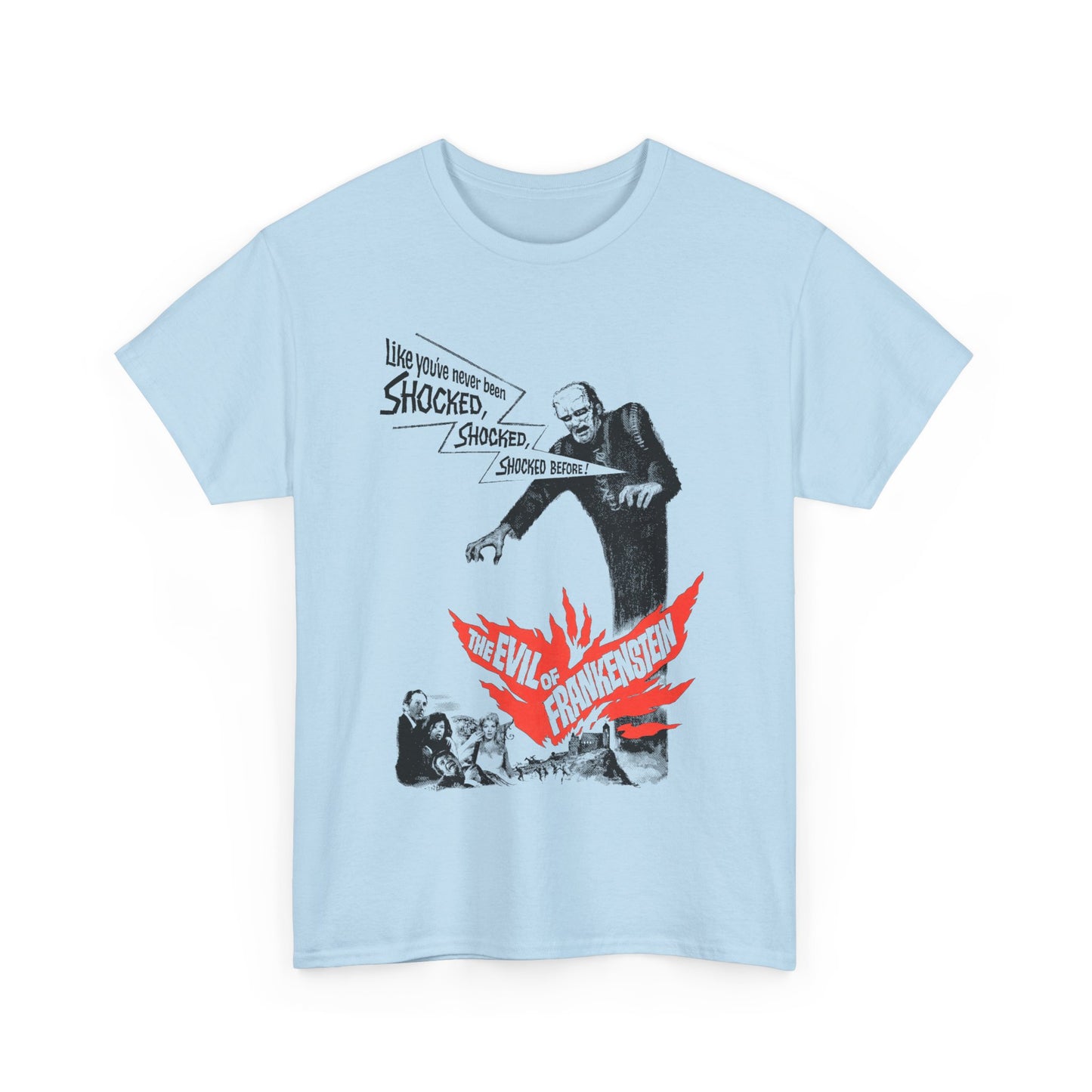 1964 the evil of frankenstein movie poster tshirt