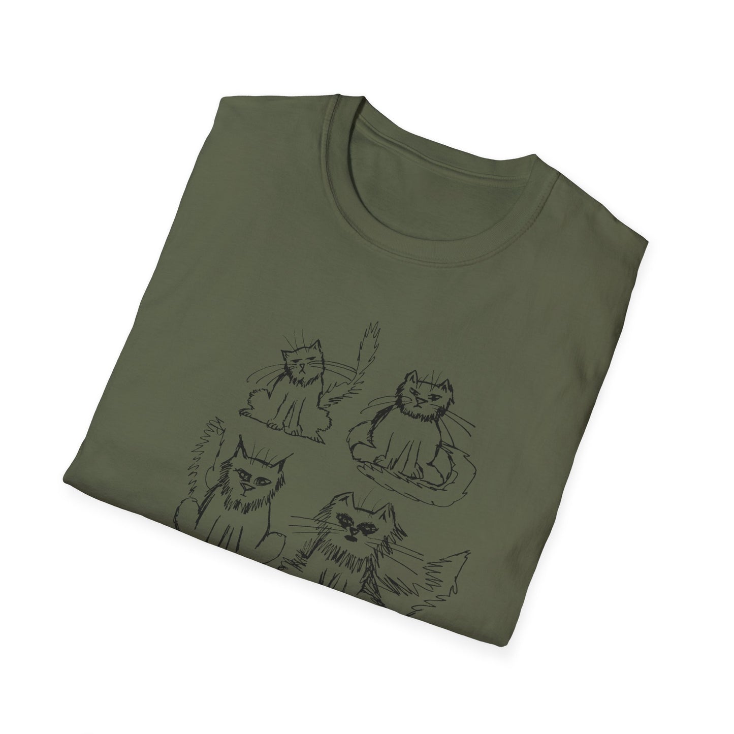 original drawing another six cats tshirt