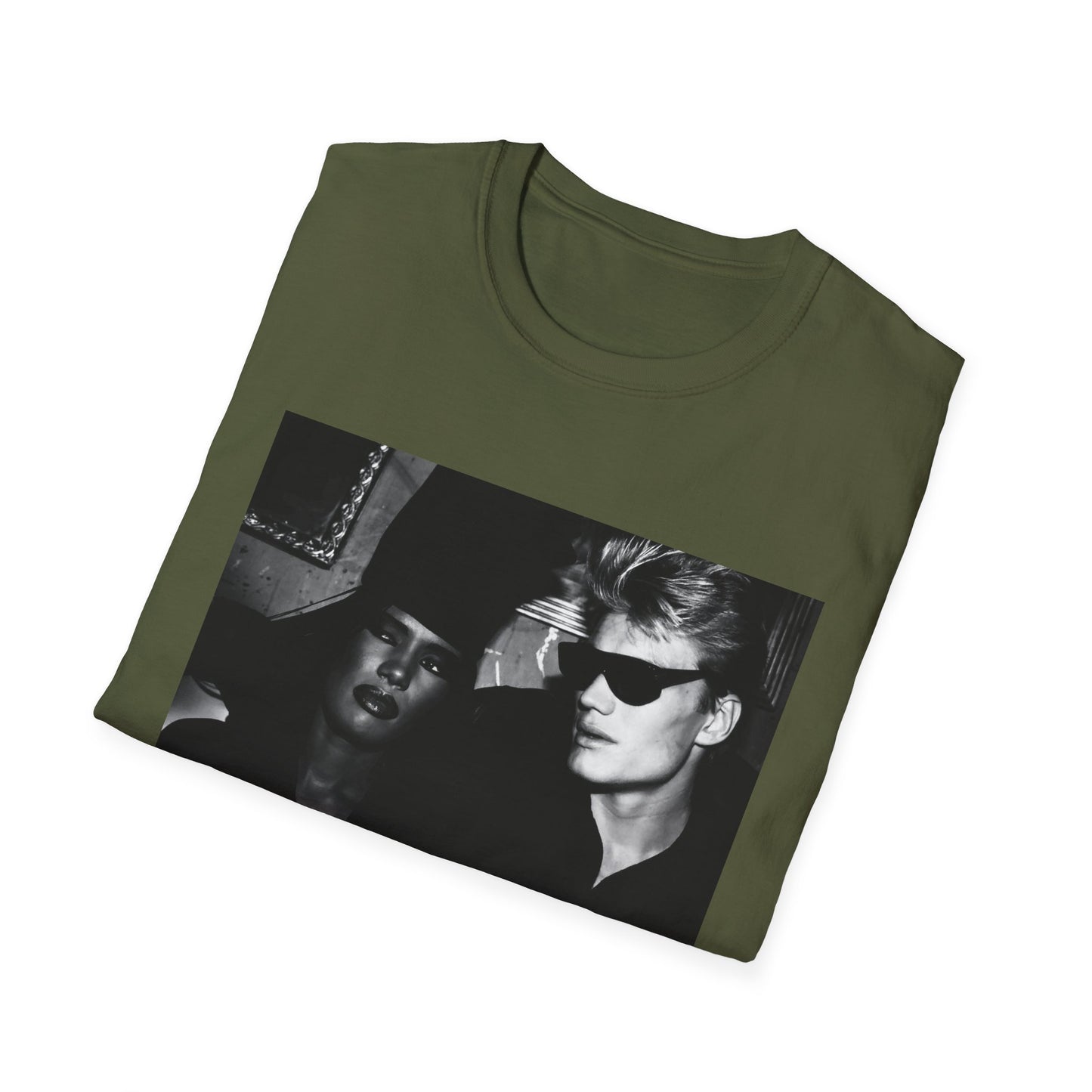 early '80s dolph lundgren and grace jones tshirt