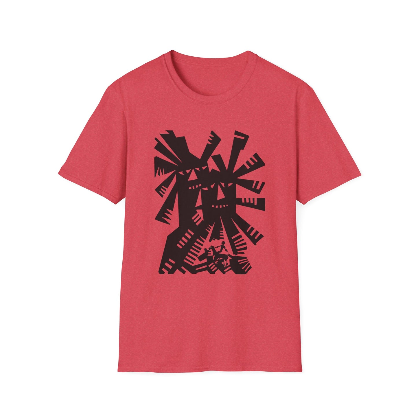1966 don quixote windmill illustration by tadeusz michaluk tshirt
