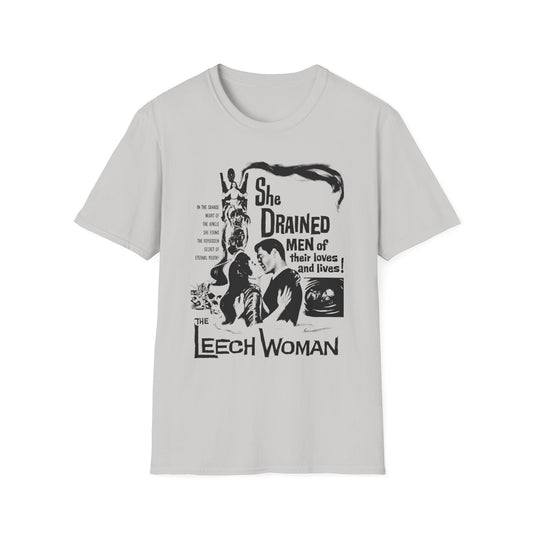 1960 low budget horror rejuvenation film the leech woman movie poster tshirt