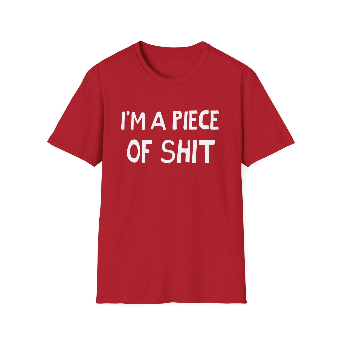 i'm a piece of shit hand drawn font tshirt