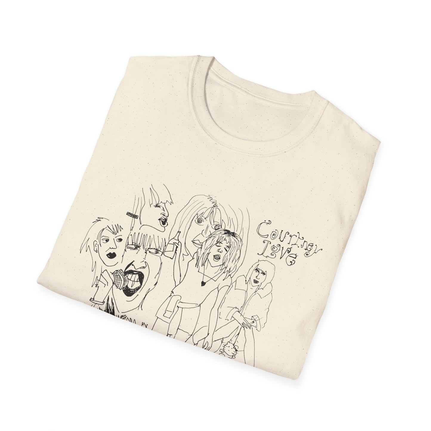 original drawing, courtney love collage tshirt