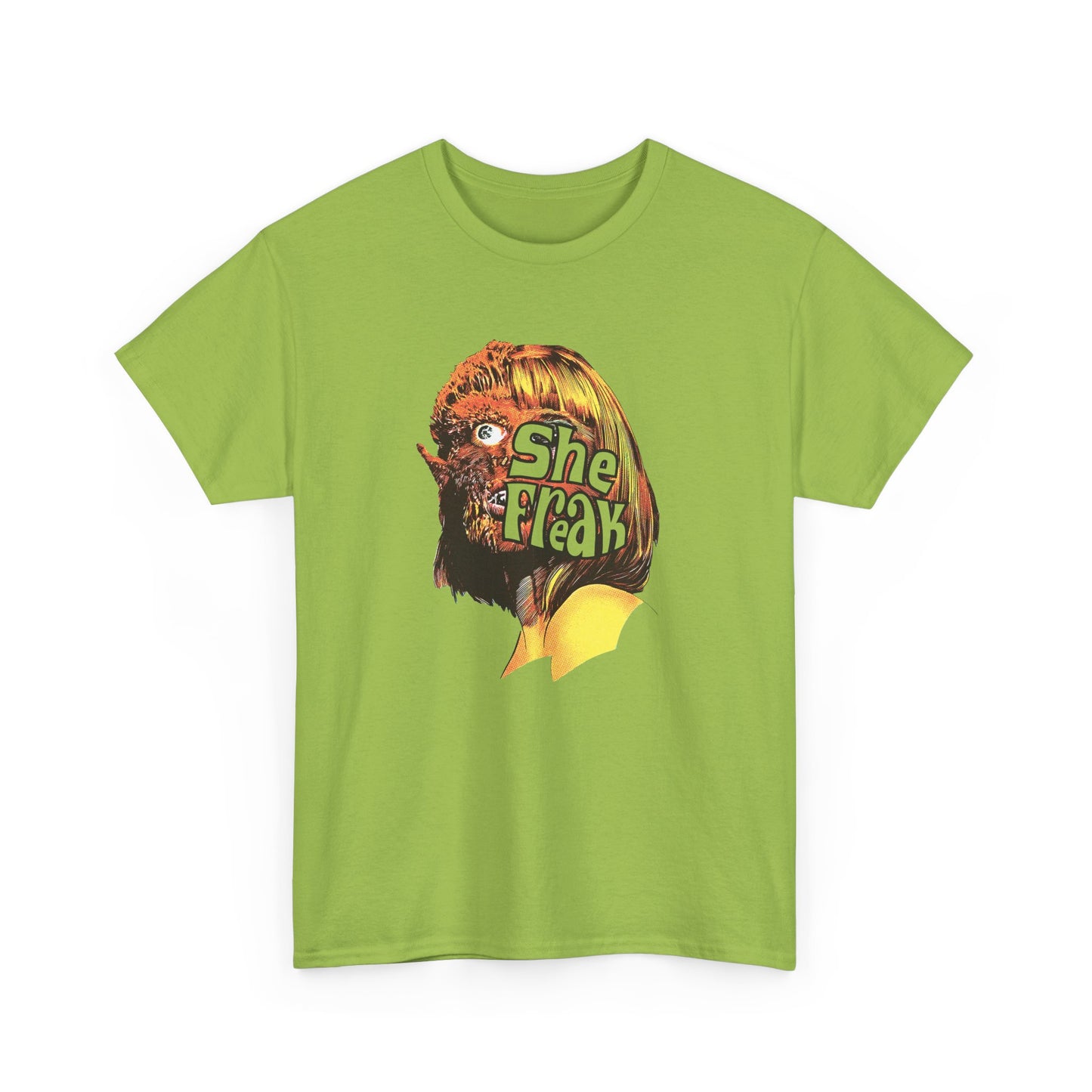 she freak 1967 exploitation horror film comic halftone style tshirt
