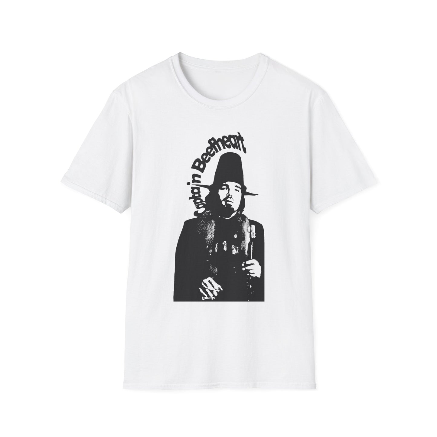 captain beefheart stencil in black tshirt