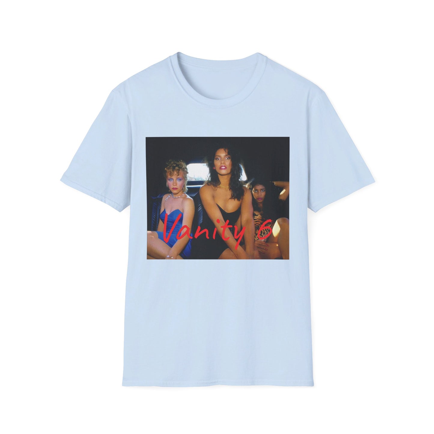 vanity 6 in a limousine tshirt