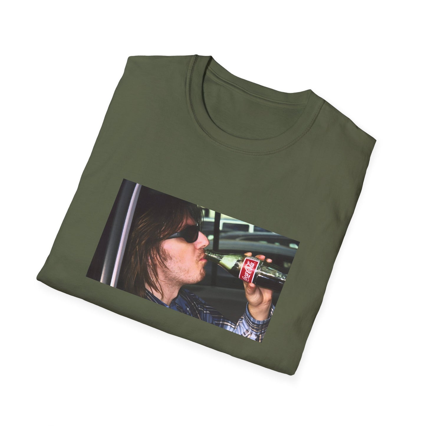 mitch hedberg drinking a soda photo tshirt