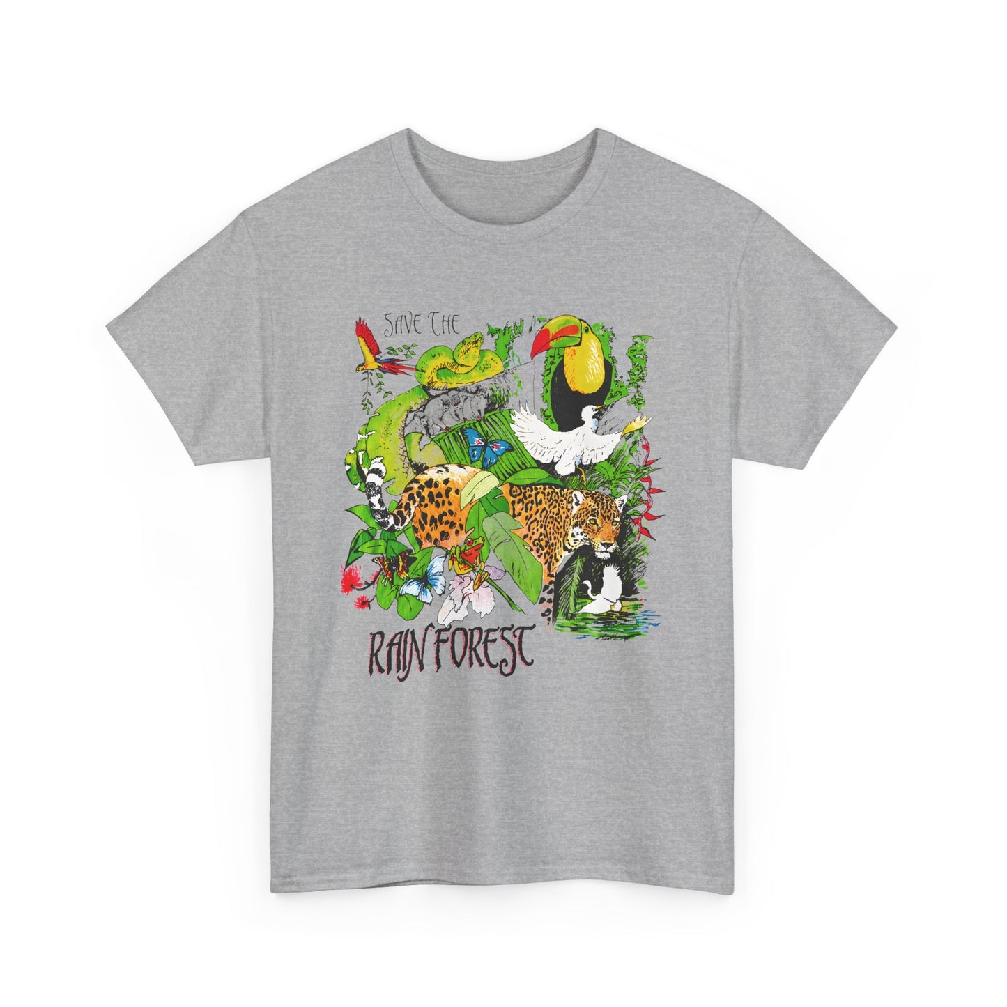 1993 vintage save the rainforest reproduction tshirt