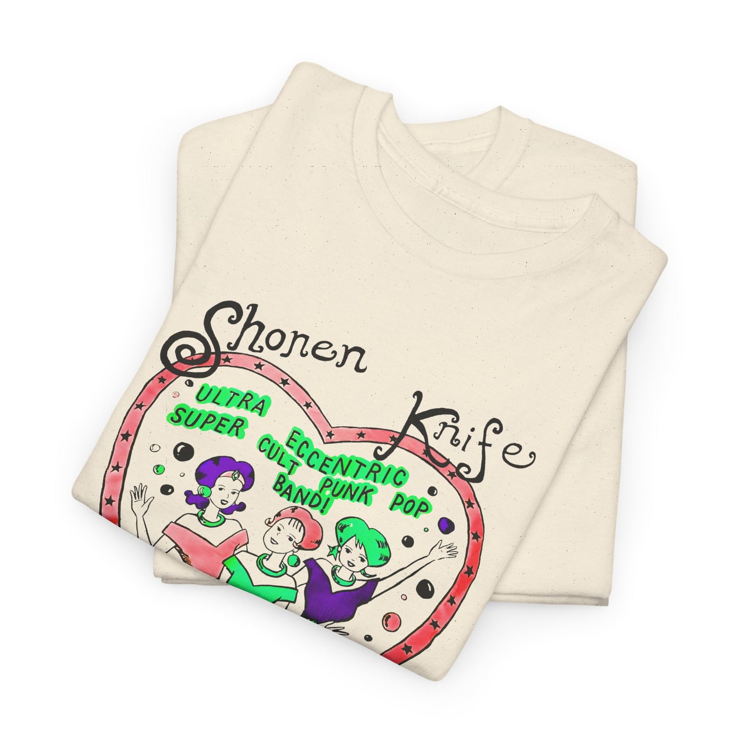 1990s vintage shonen knife reproduction edit tshirt