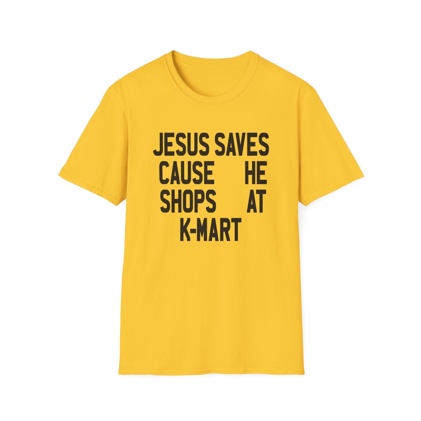 jesus saves cause he shops at kmart tshirt