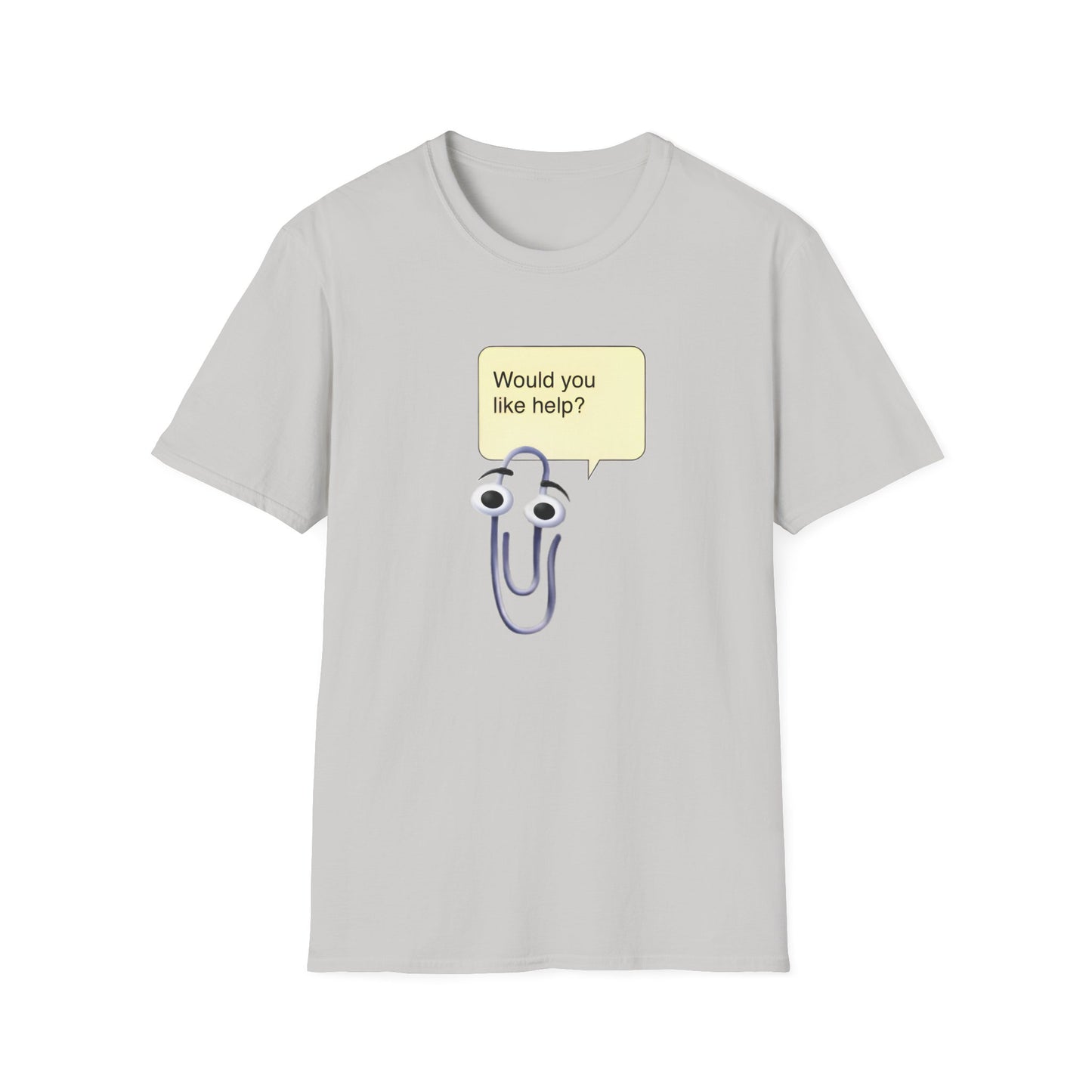 clippy tshirt would you like help? tshirt