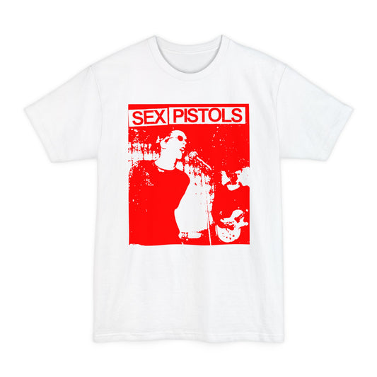 oversized sex pistols bootleg fan art in red unisex tall beefy tshirt