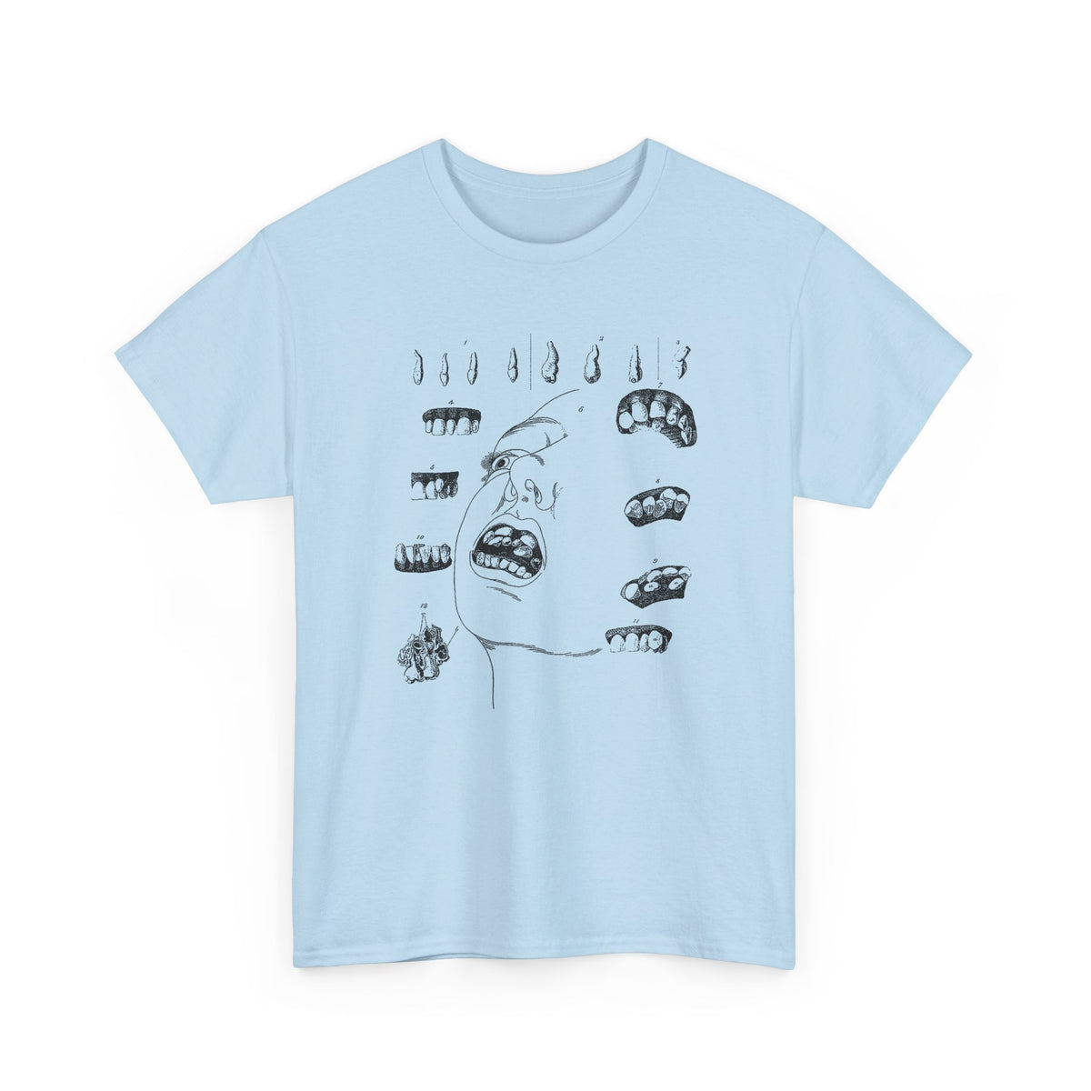 early 1800s disease of the human teeth dentistry illustration tshirt